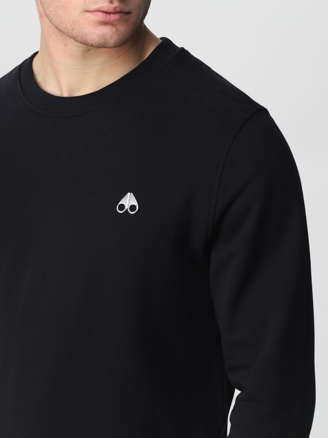 Felpa Moose Knuckles: Felpa Moose Knuckles in cotone con logo nero 3