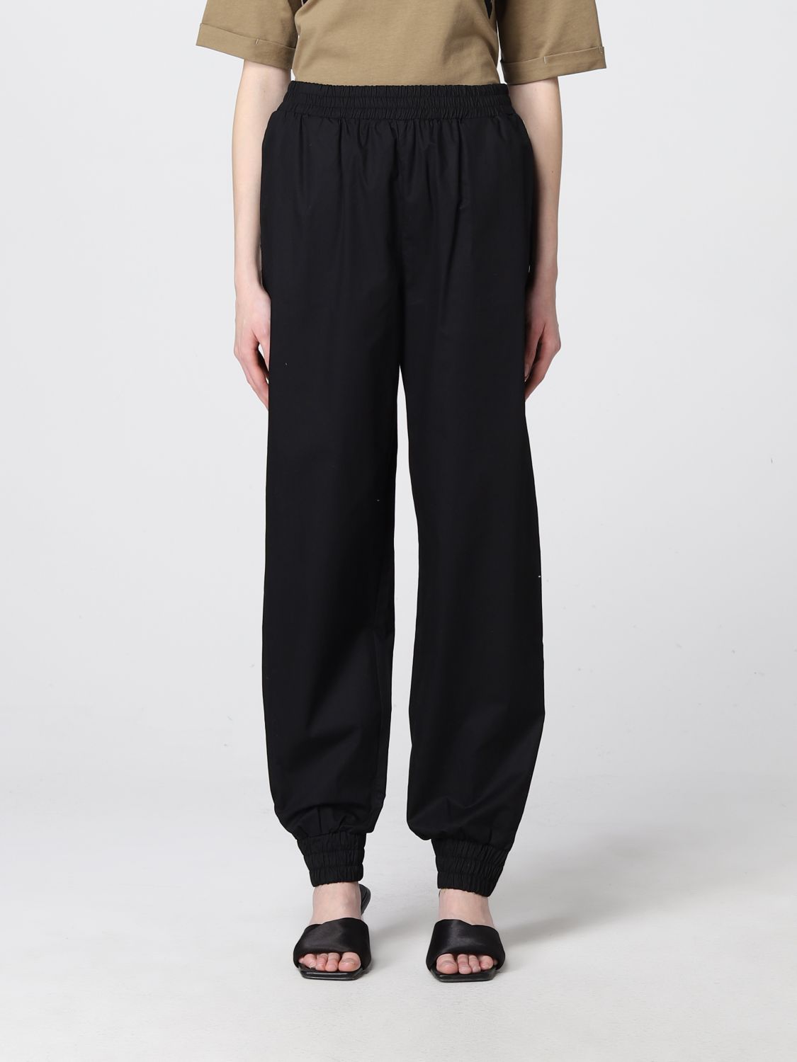 Actitude Twinset Twinset-actitude Cotton Jogging Trousers In Black