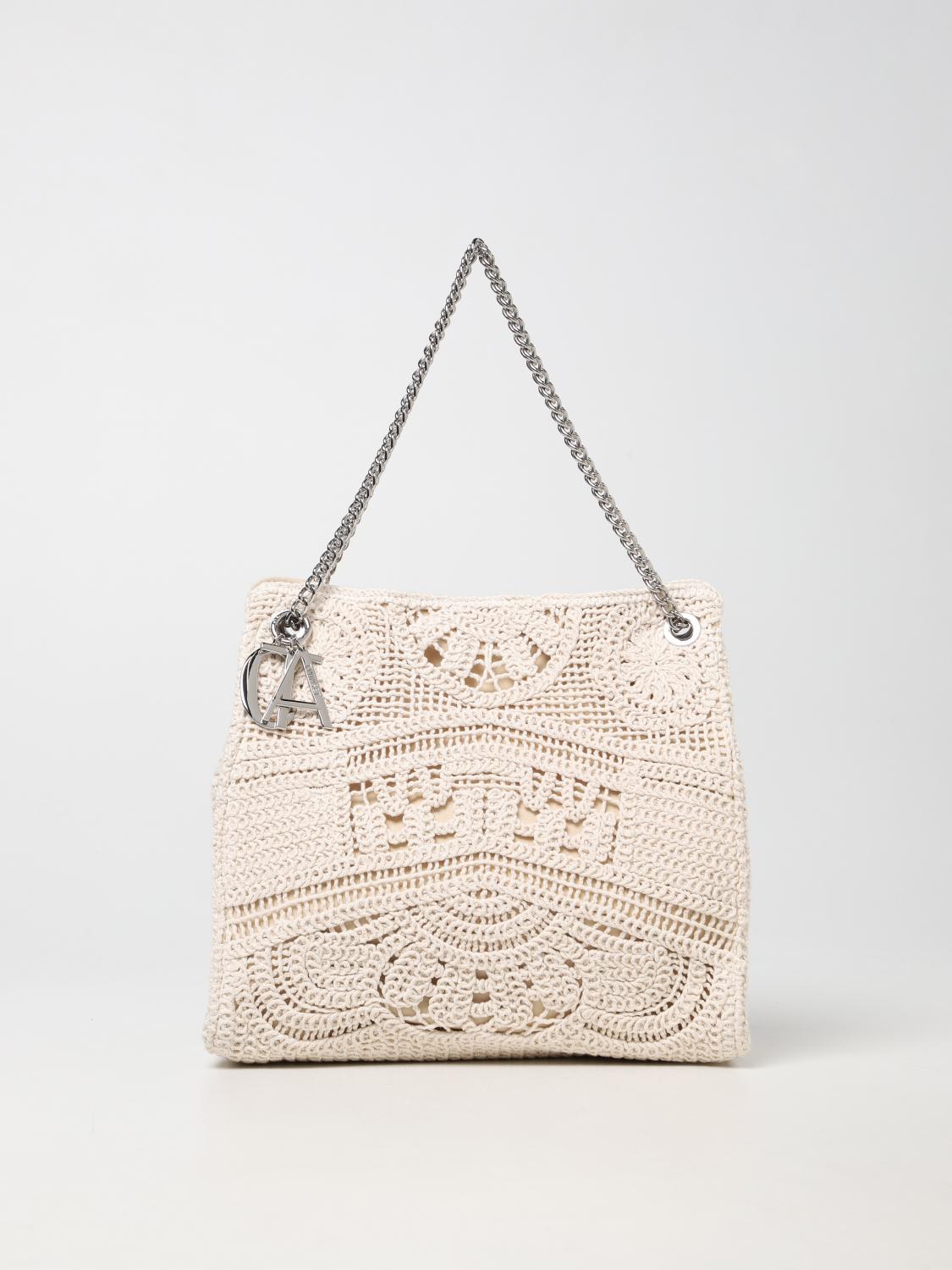 ACTITUDE TWINSET: Borsa Twinset-Actitude all'uncinetto - Naturale | Borsa A  Spalla Actitude Twinset 221AO8220 GIGLIO.COM