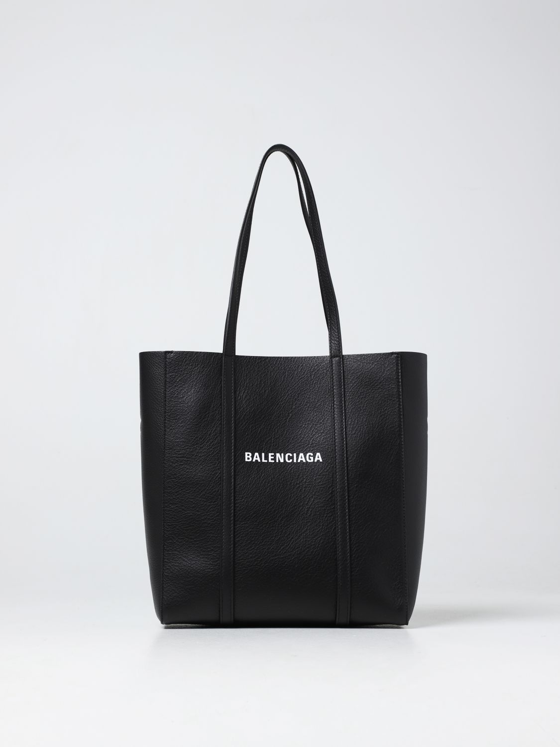 BALENCIAGA: Everyday smooth leather tote bag - Black | Balenciaga tote ...