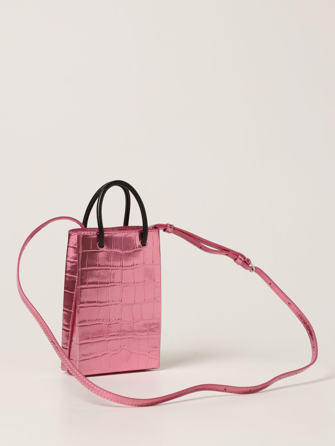 Balenciaga Powder Pink Alligator Leather Medium Tote at FORZIERI