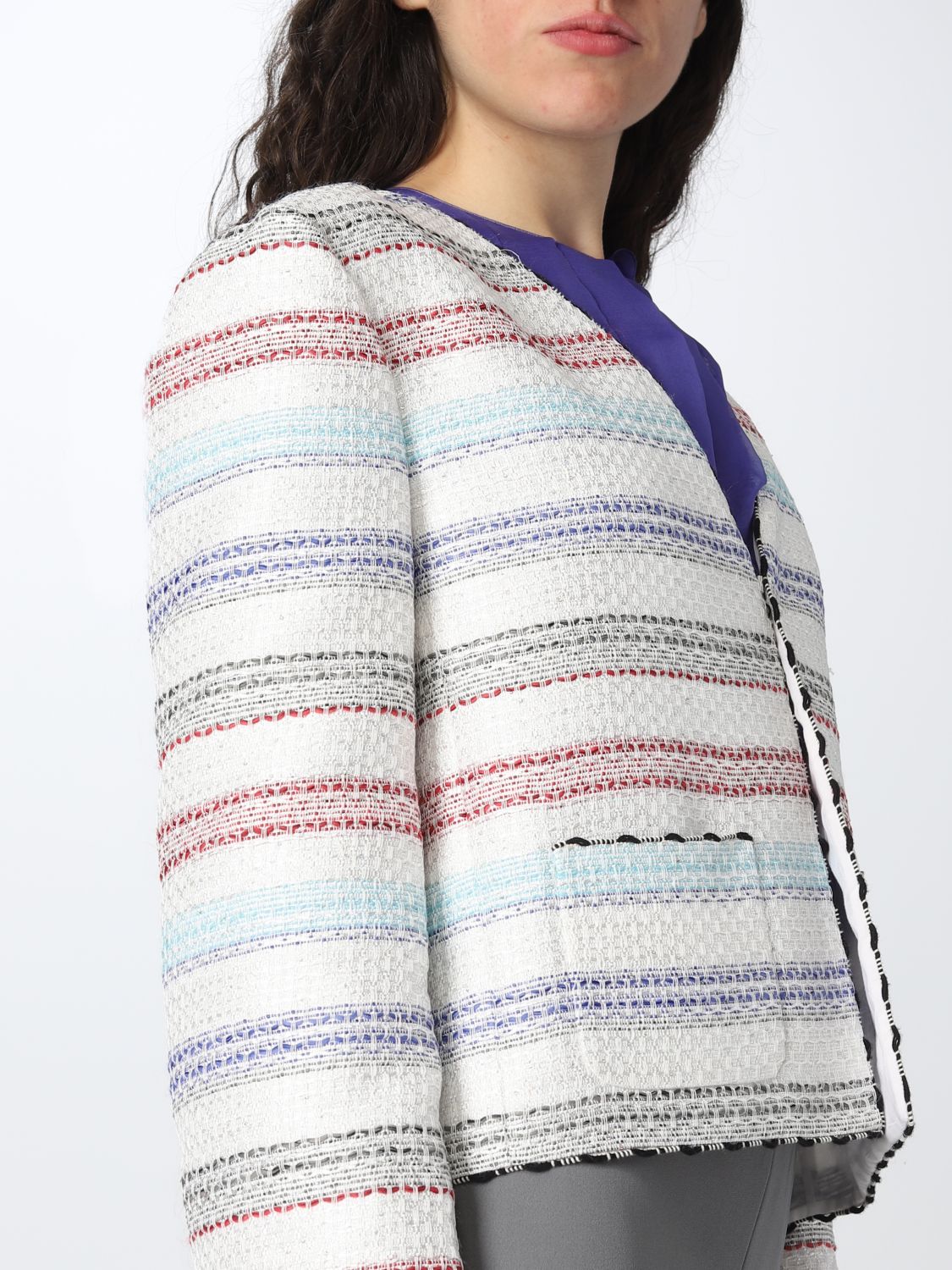Jacket Giorgio Armani: Giorgio Armani striped jacket white 4