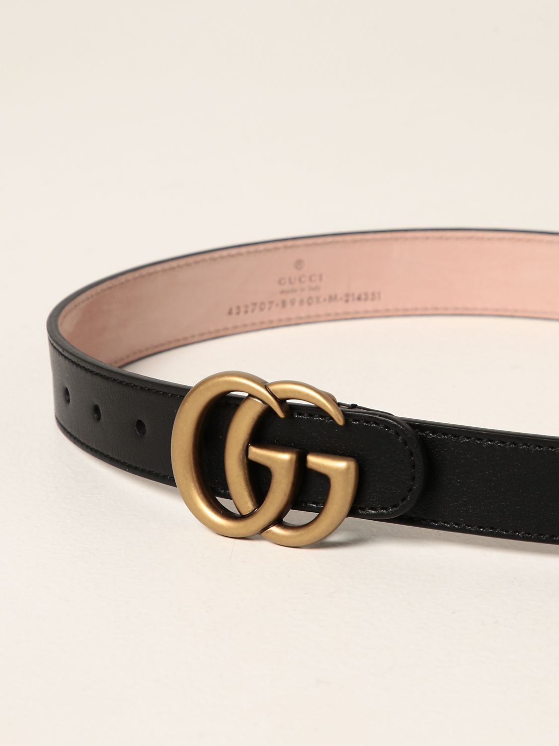Belt Gucci: Gucci leather belt with double G black 2