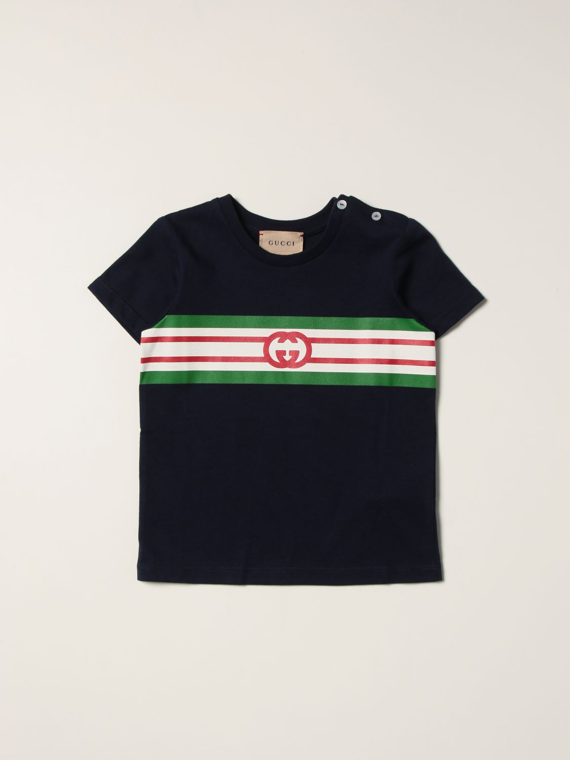 T-shirt Gucci: Gucci cotton t-shirt with GG logo blue 1