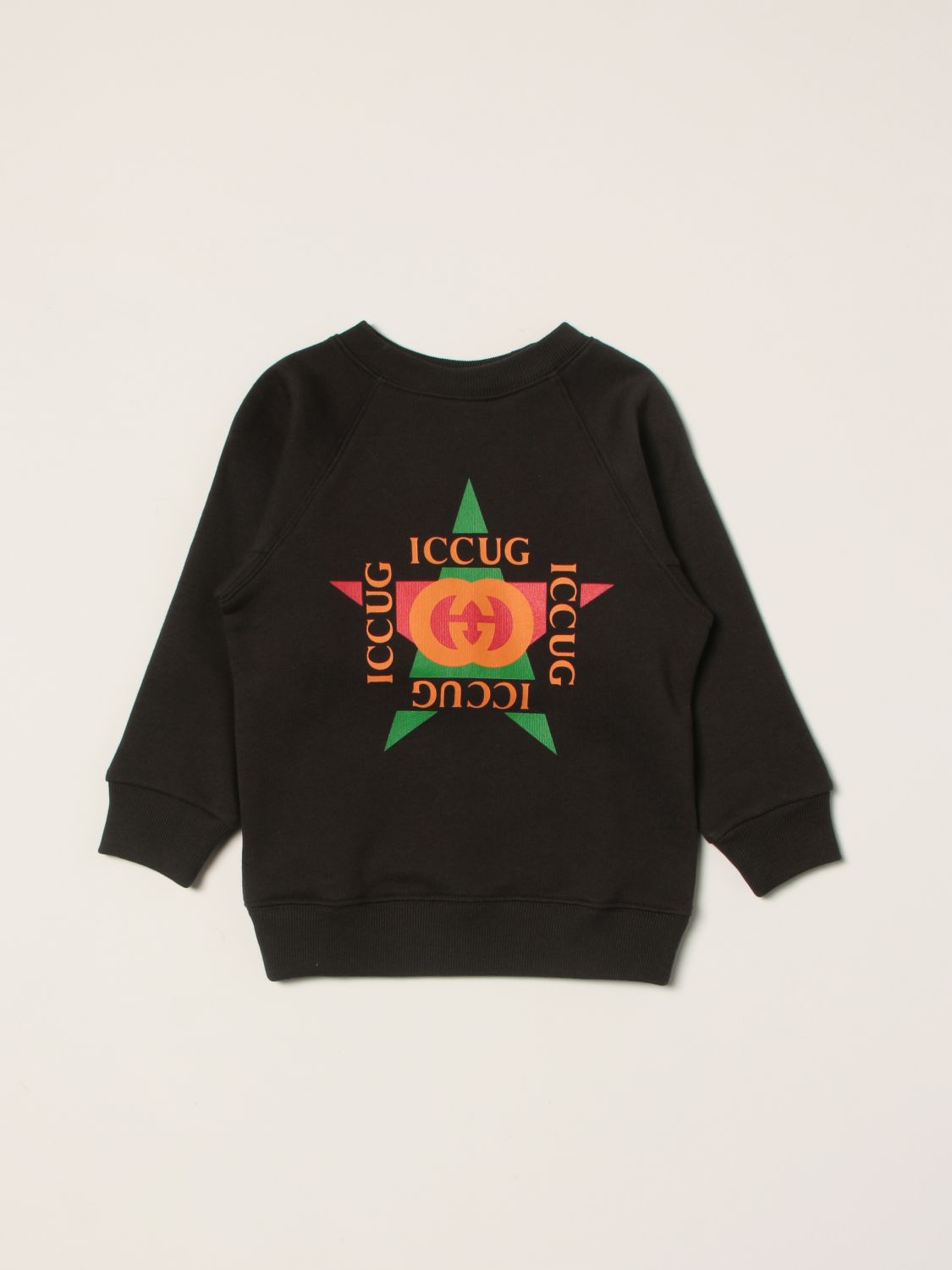 Jumper Gucci: Gucci printed cotton sweatshirt black 1