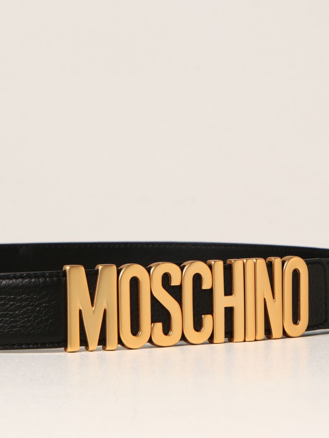 Belt Moschino Couture: Moschino Couture deerskin belt black 2