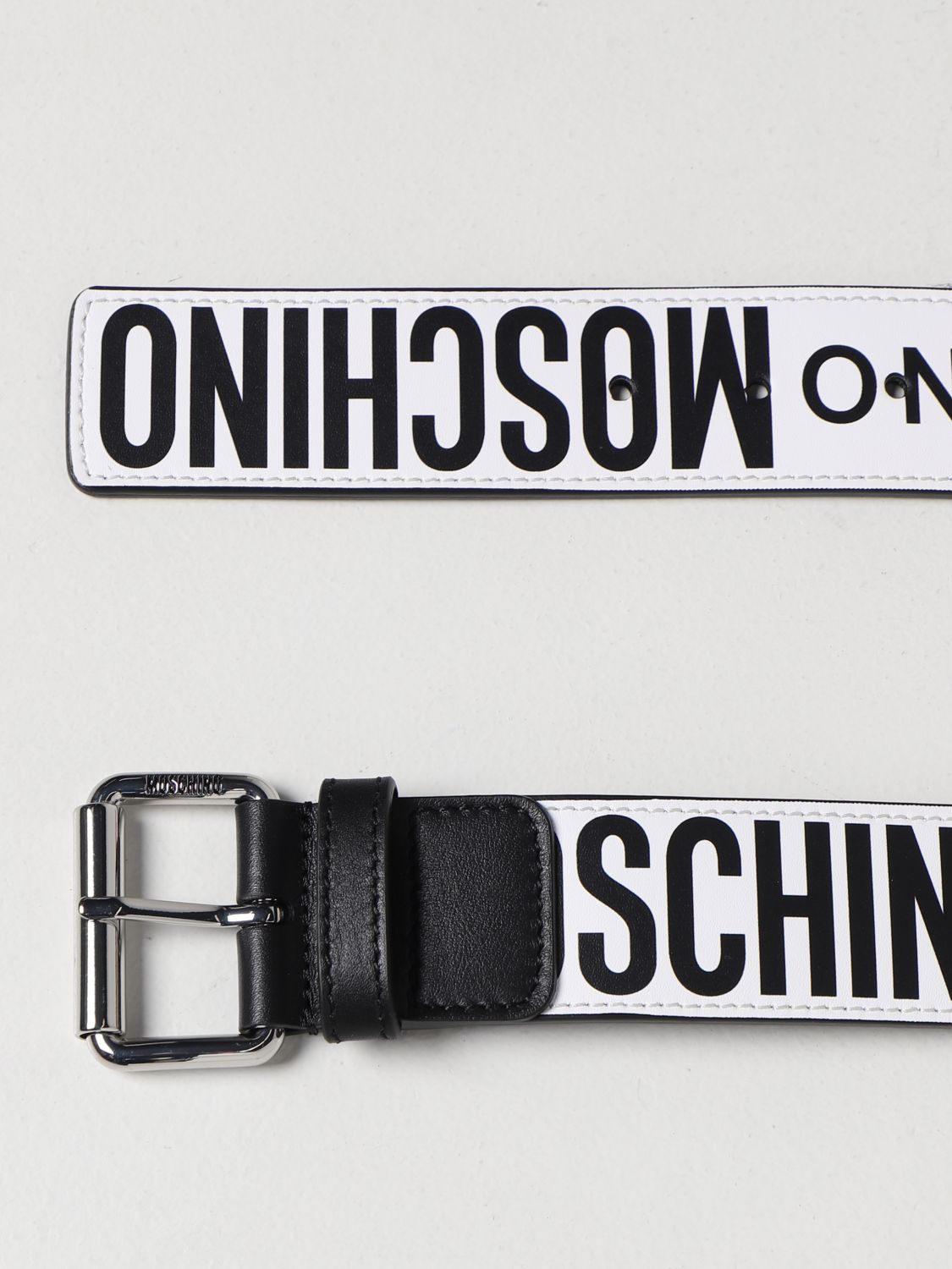 Ceinture Moschino Couture: Ceinture homme Moschino Couture blanc 2