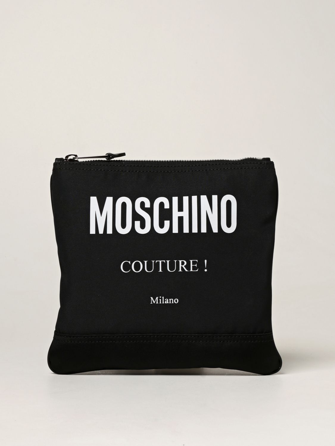 Shoulder bag Moschino Couture: Moschino Couture canvas shoulder strap with logo black 1