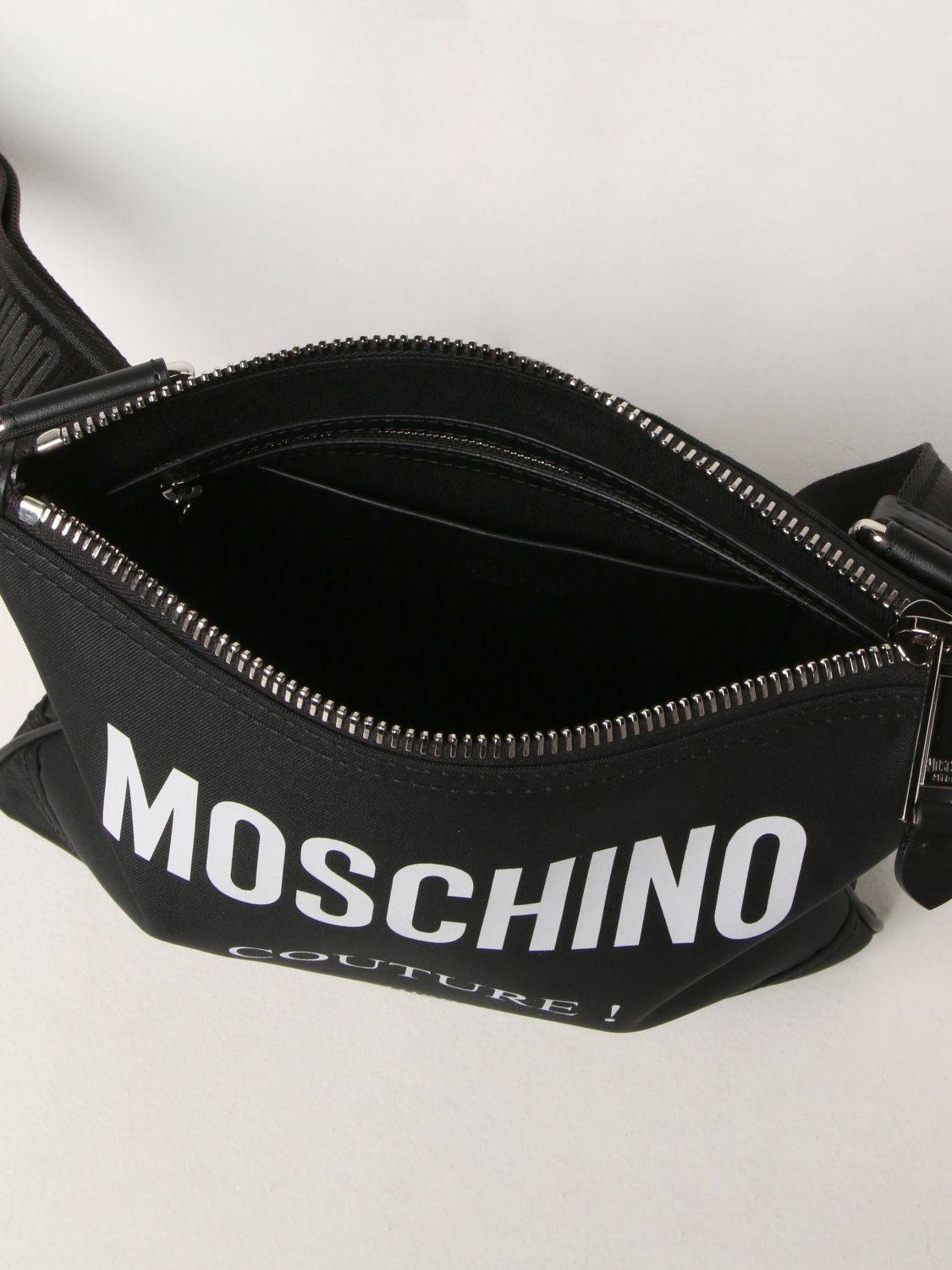 Shoulder bag Moschino Couture: Moschino Couture canvas shoulder strap with logo black 5