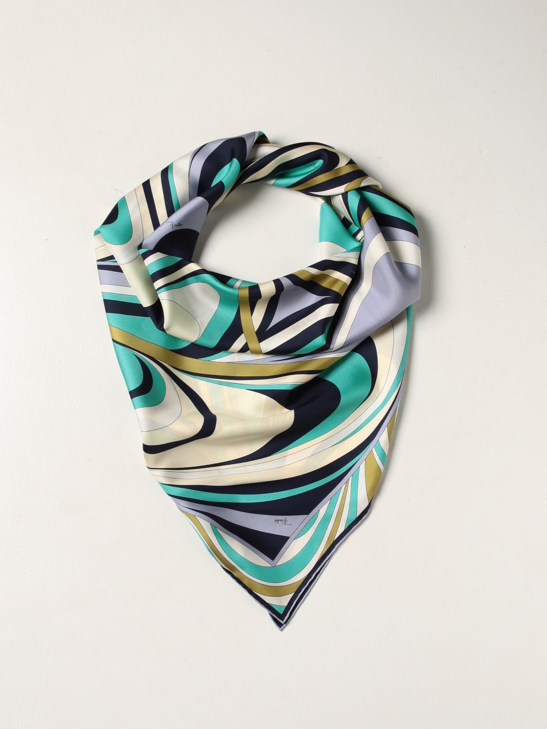 Scarves Emilio Pucci - Pesci-print silk twill scarf - 3RGB443RC342