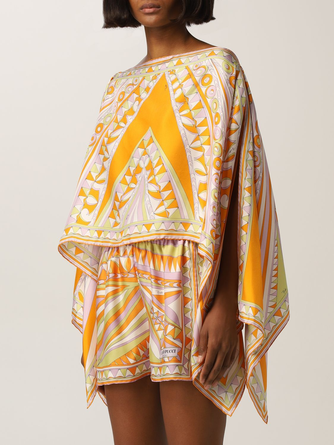 Emilio Pucci Farfalle-Print Shirt in Orange Polyester ref.990004 - Joli  Closet