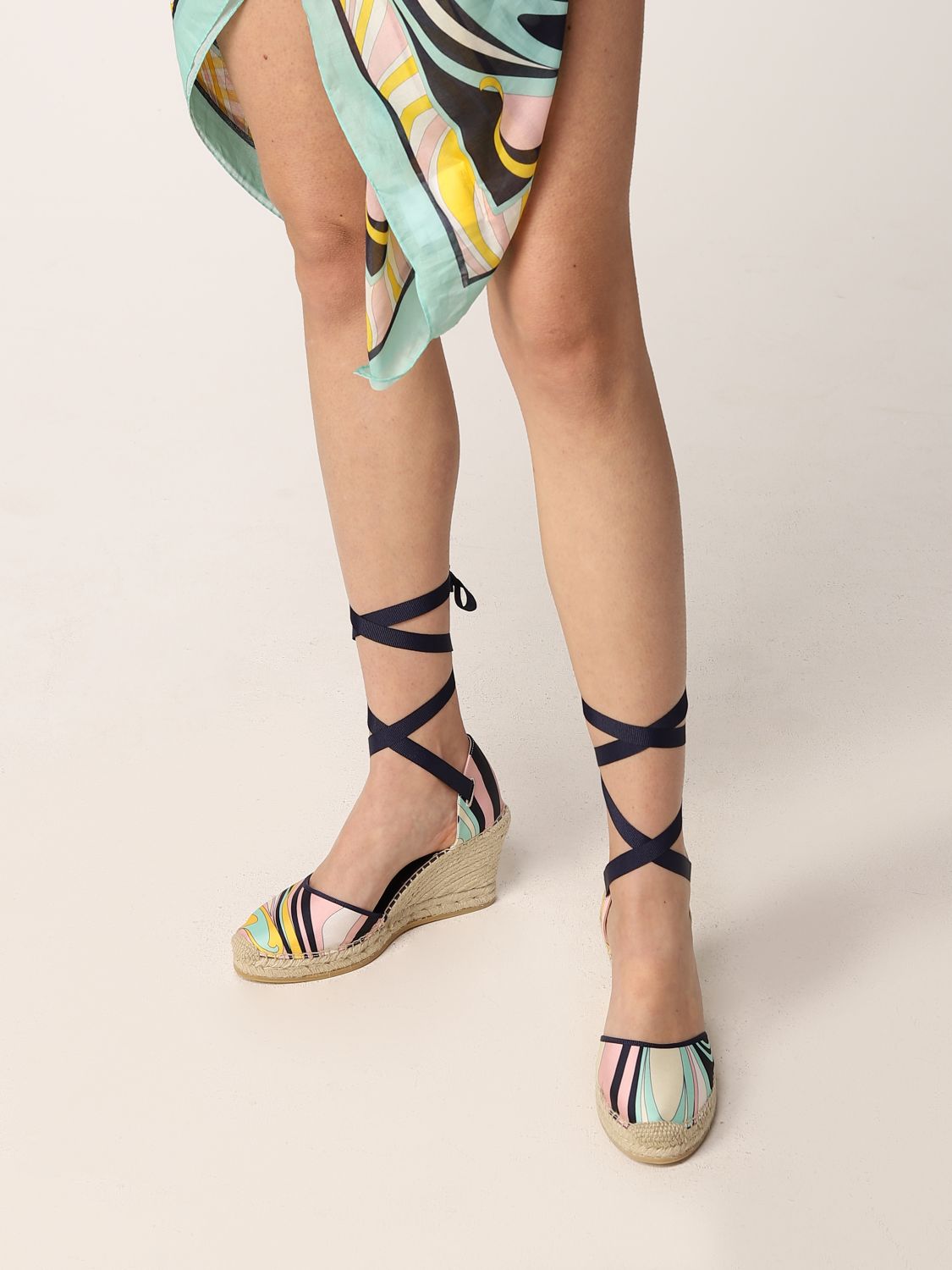 Emilio Pucci Espadrille Wedge Lace Up Sandal Sz 36 - The Remix Vintage  Fashion Online