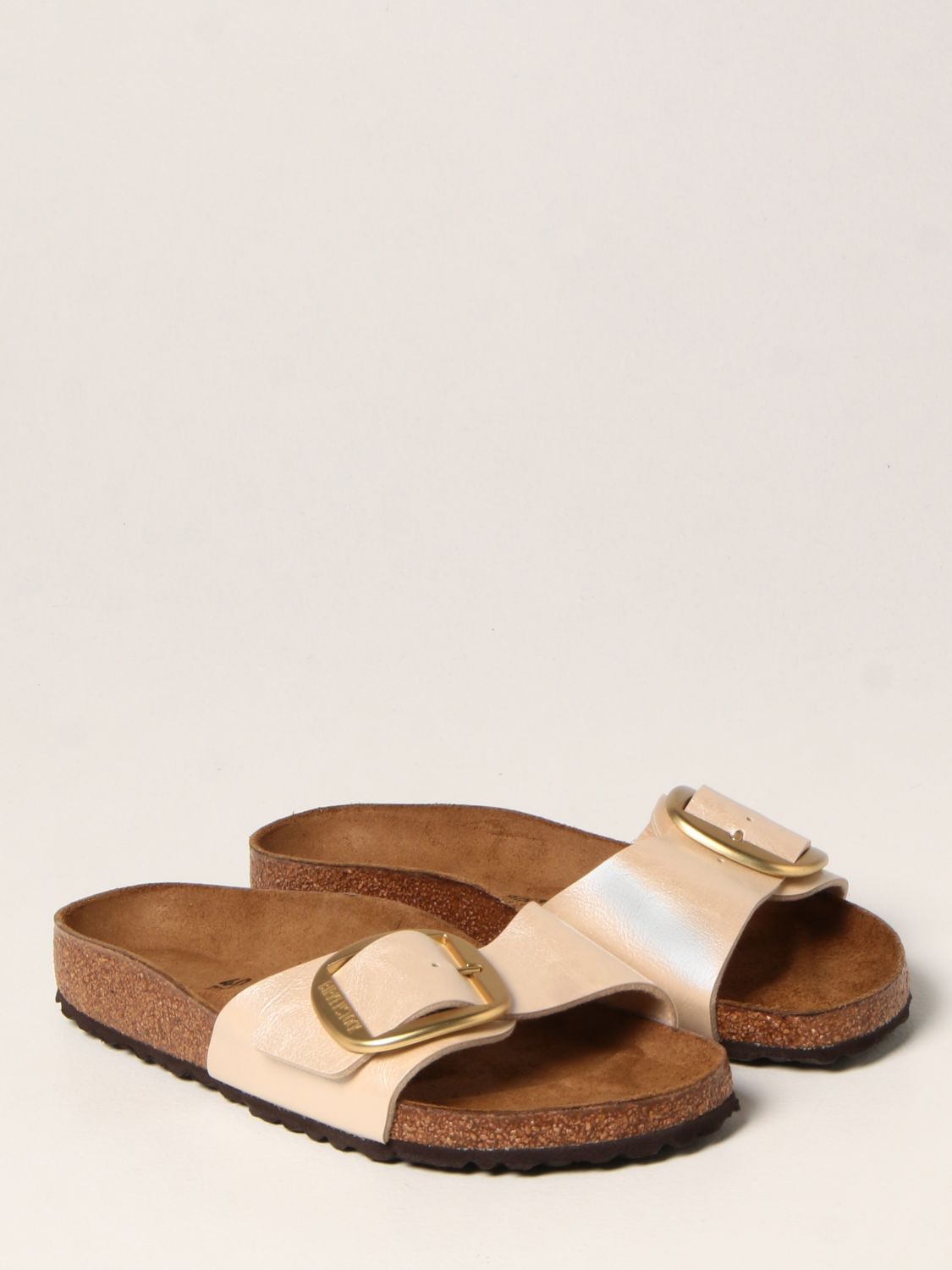 Sandales plates Birkenstock: Chaussures femme Birkenstock blanc 2