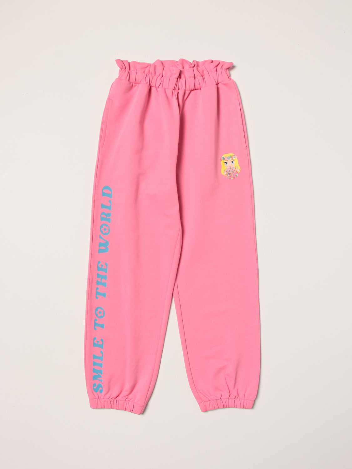 Pants Chiara Ferragni: Chiara Ferragni jogging pants with slogan print pink 1