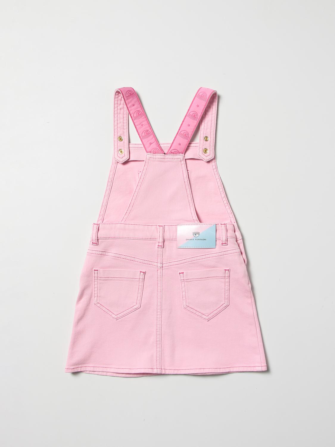 CHIARA FERRAGNI: Abito a Salopette in denim - Rosa | Abito Chiara Ferragni  5999029002 GIGLIO.COM