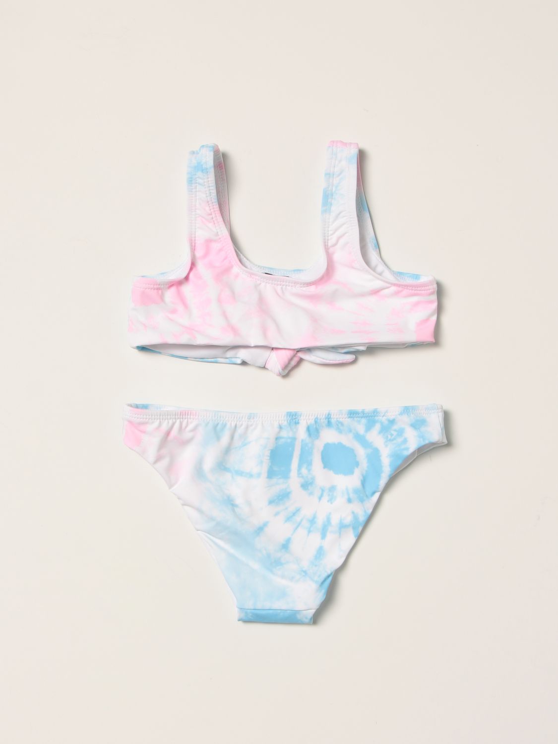 Swimsuit Chiara Ferragni: Chiara Ferragni bikini set in tie dye fabric sky blue 2