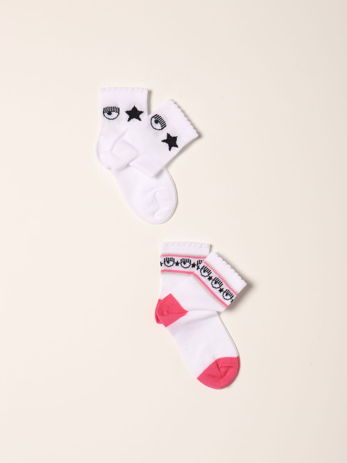 Socks baby Chiara Ferragni: Set of 2 pairs of Chiara Ferragni socks with logo white 2