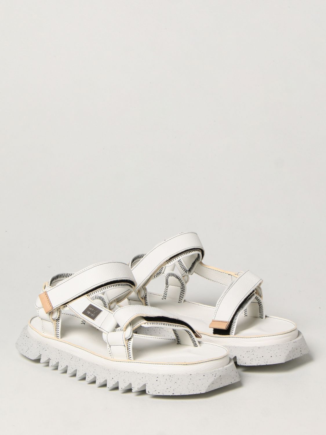 MARSÈLL FOR SUICOKE: Depa 01 sandals in dry milled leather - White ...