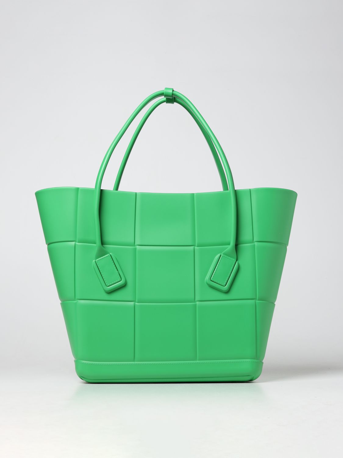 Womens Bags Tote bags Bottega Veneta Arco Medium Rubber Tote in Green 