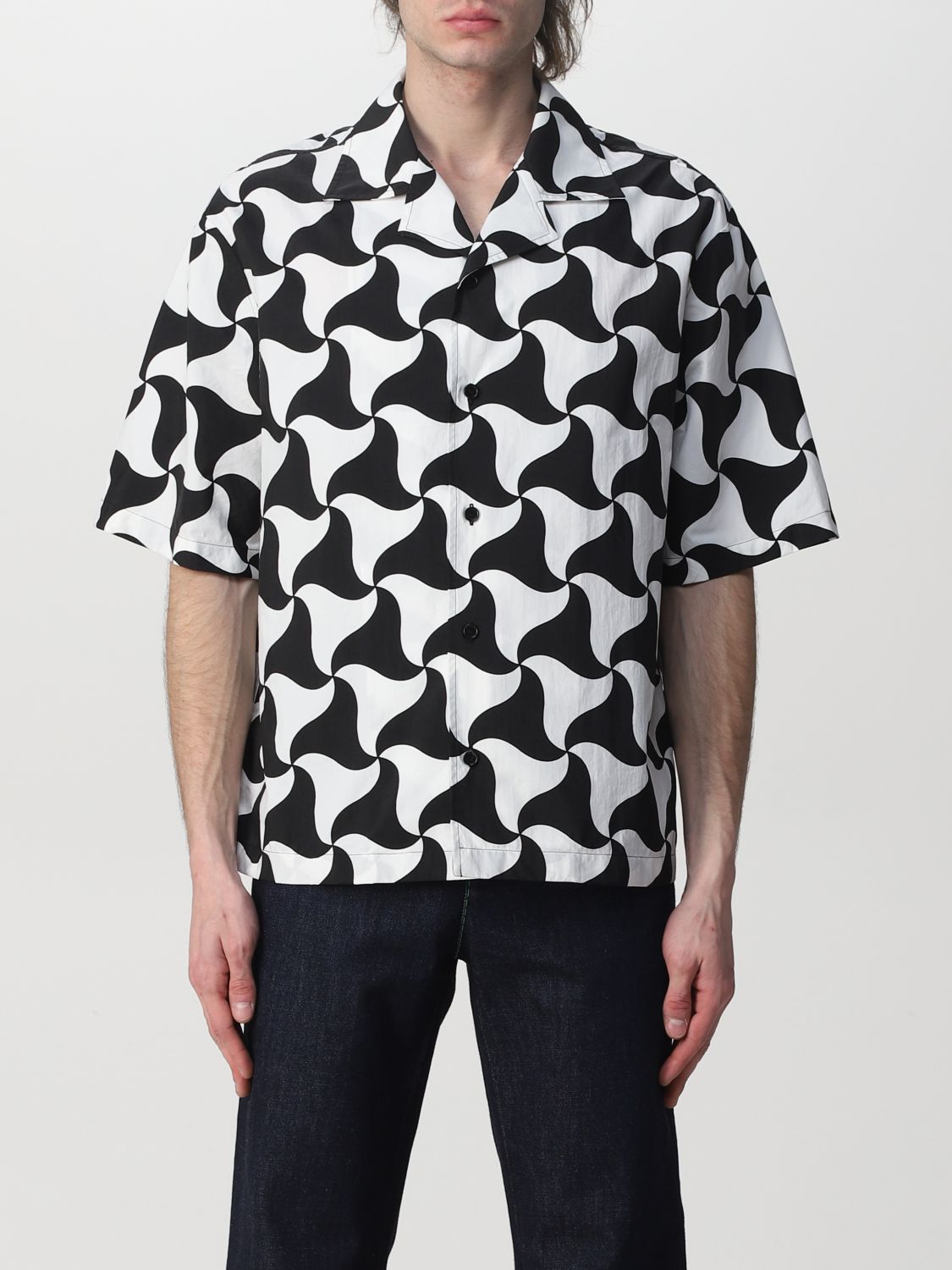 Bottega Veneta shirt with wavy triangle print