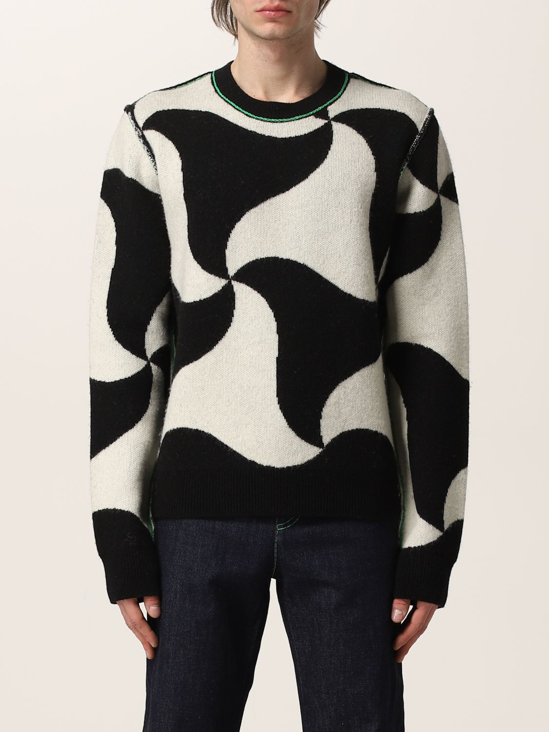 BOTTEGA VENETA: wool sweater - Black | Bottega Veneta sweater ...