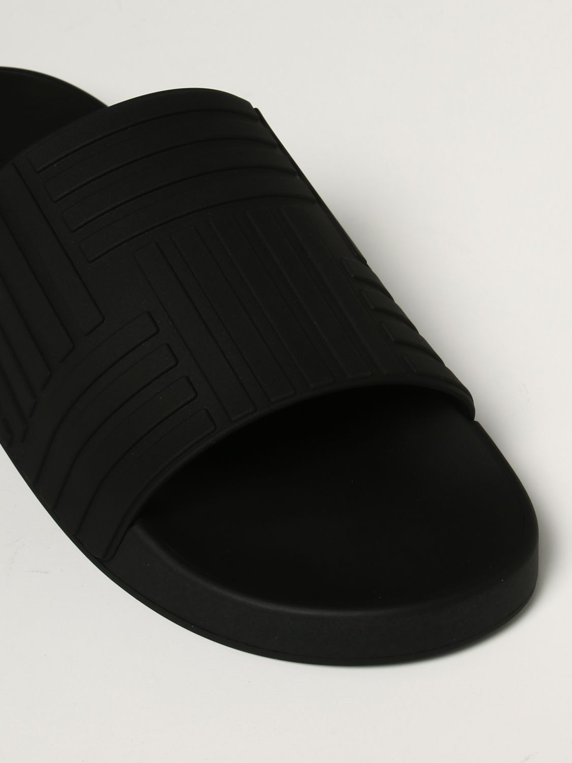 Sandalen Bottega Veneta: Bottega Veneta Slide-Sandale aus Gummi schwarz 4