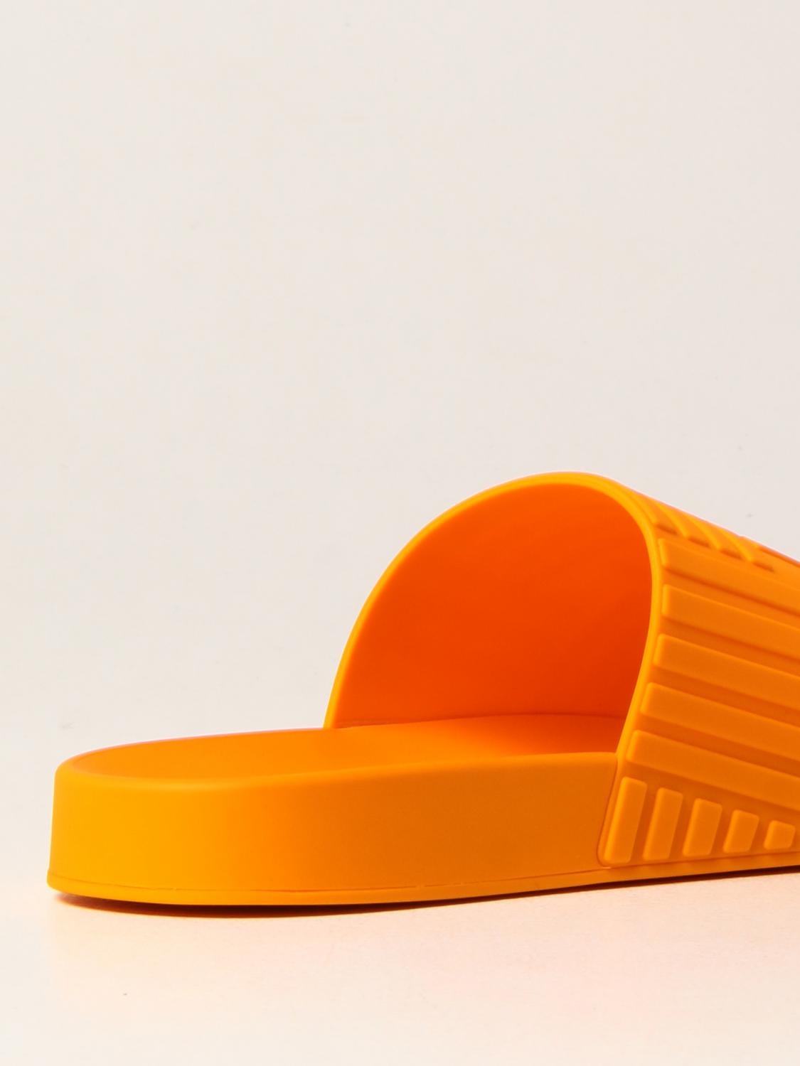 Sandales Bottega Veneta: Sandales à enfiler Bottega Veneta en caoutchouc orange 3