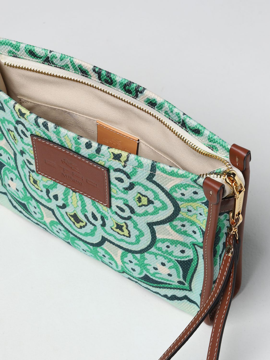 Etro Floral-Print Canvas Clutch Bag