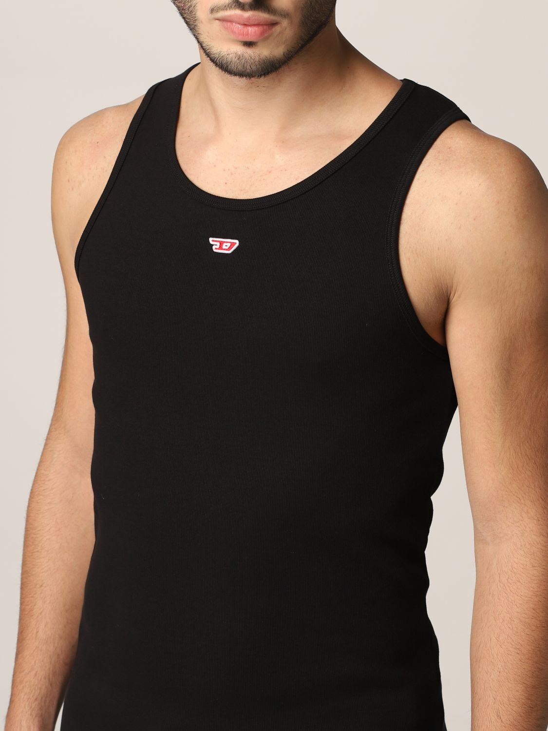 Uomo Abbigliamento da T-shirt da T-shirt senza maniche Canotta con logo DDIESEL in Cotone da Uomo colore Nero 