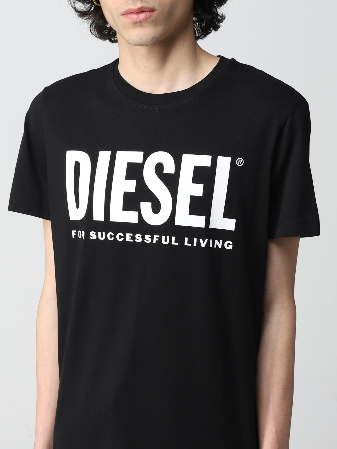 DIESEL: Tシャツ メンズ - ブラック | Tシャツ Diesel A028770AAXJ 