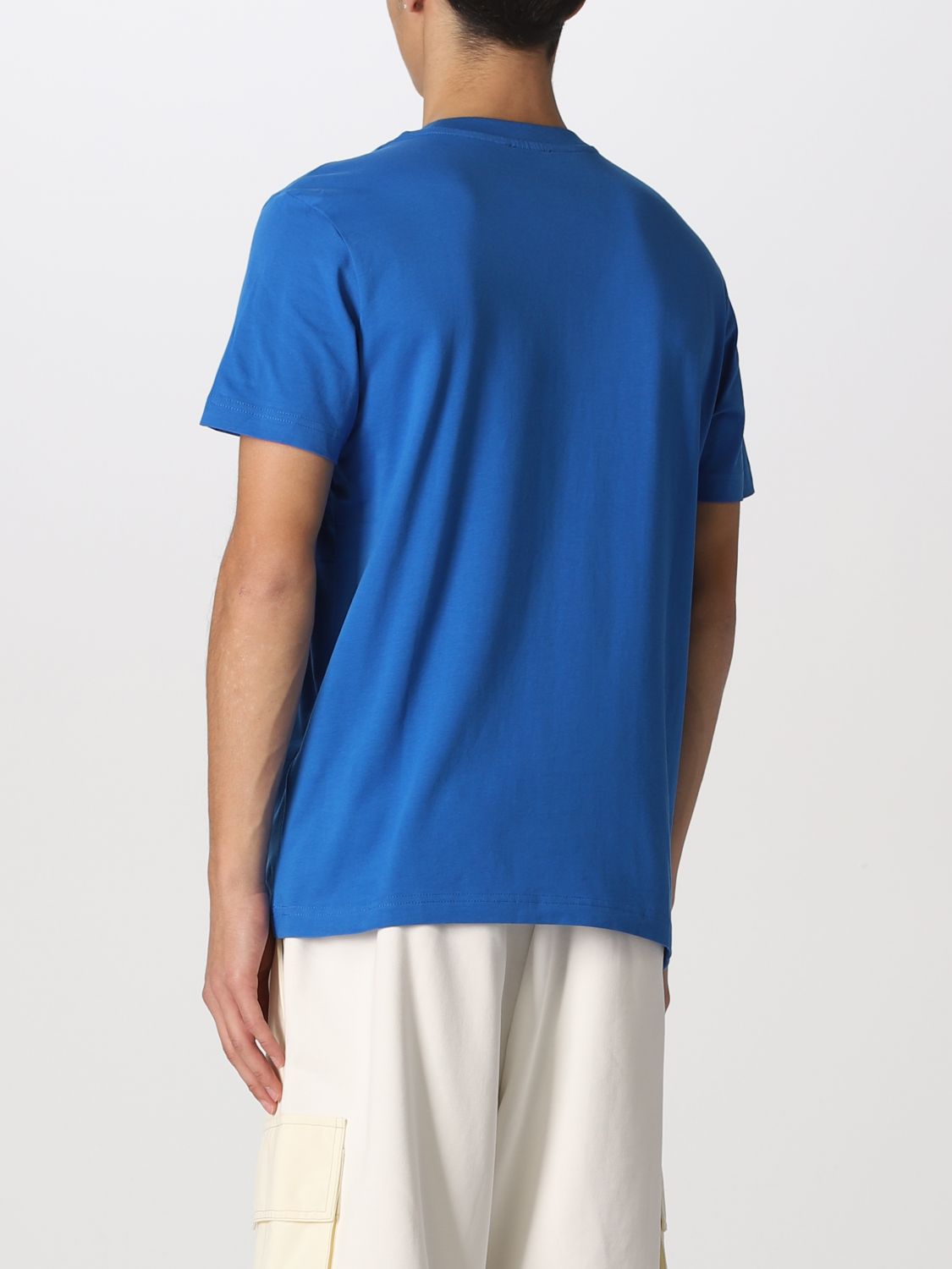 DIESEL: cotton t-shirt with logo - Royal Blue | Diesel t-shirt ...