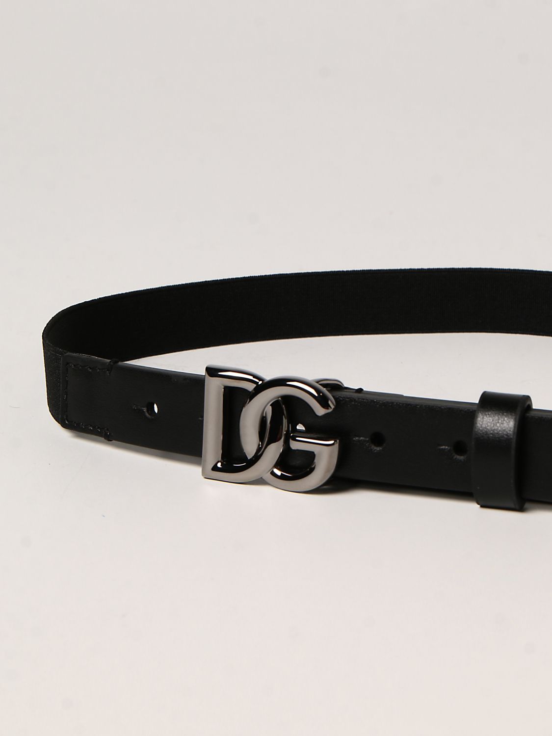Belt Dolce & Gabbana: Dolce & Gabbana leather belt with elasticated ribbon black 2