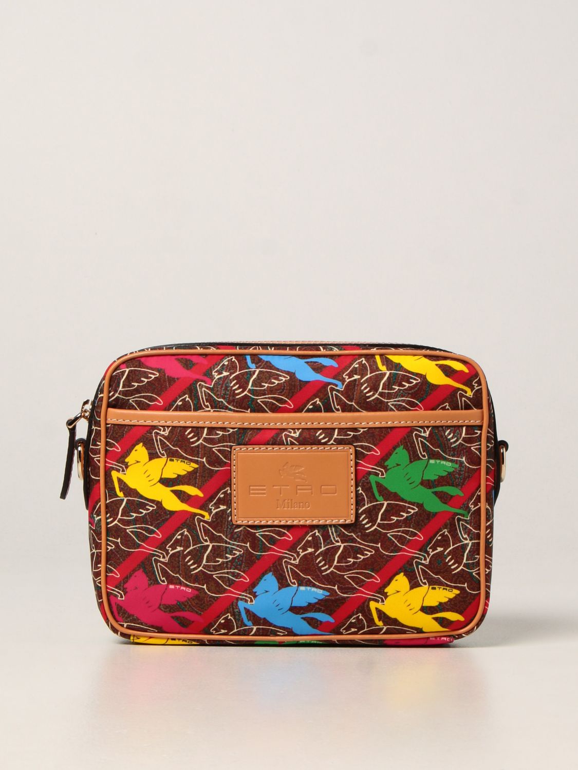 Borsa a tracolla Etro: Borsa a tracolla Etro in tessuto paisley rosso 1