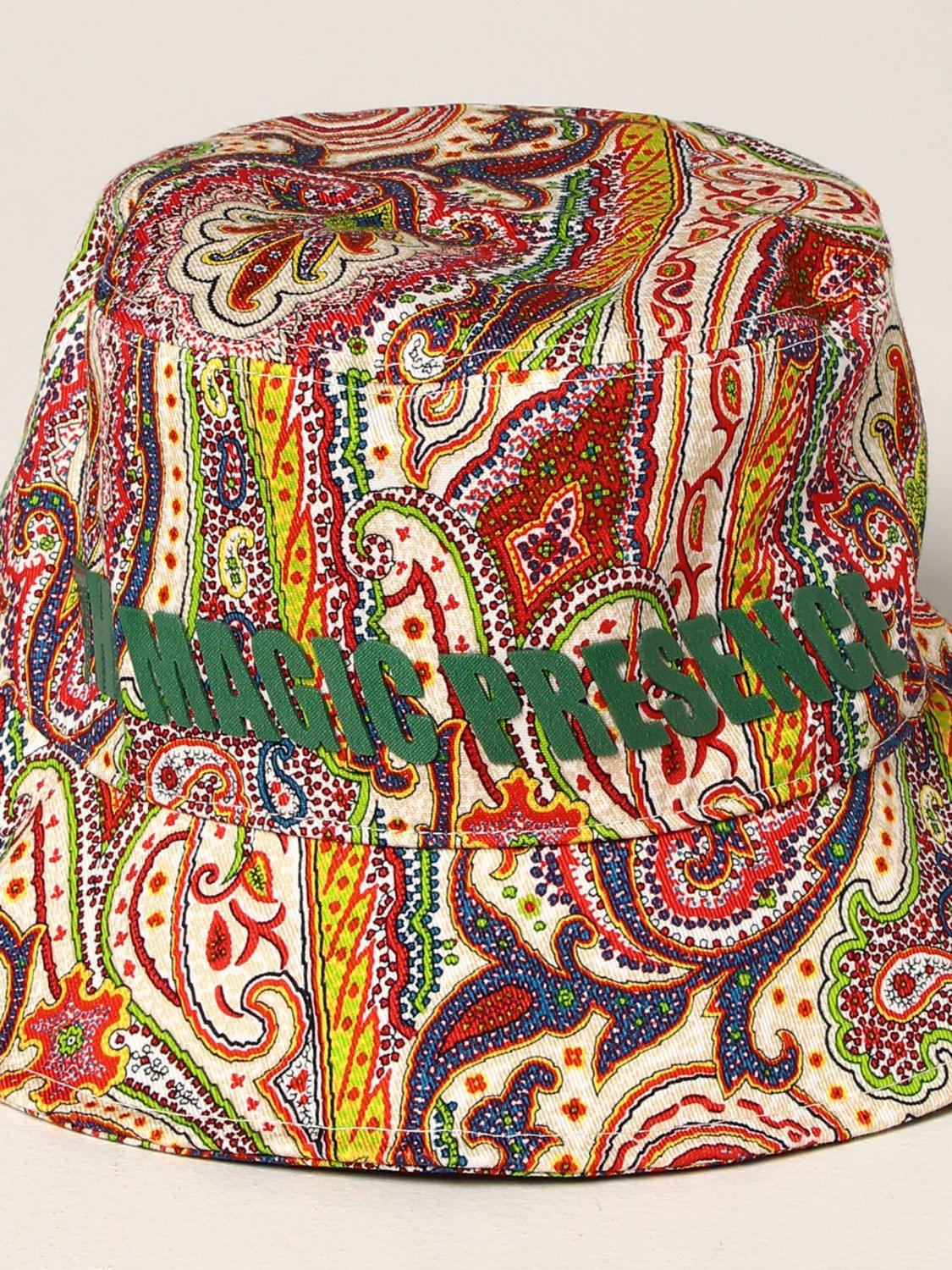 ETRO: Cappello da pescatore con stampa - Arancione | Cappello Etro  1T9355106 GIGLIO.COM