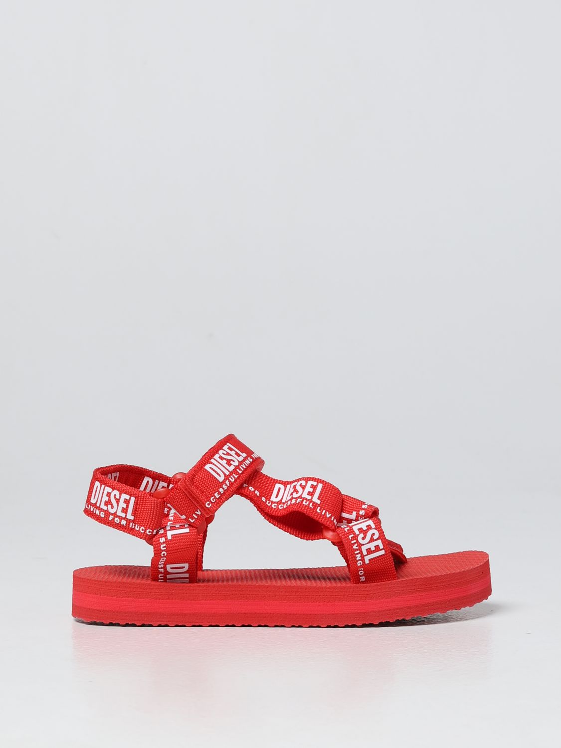 Shop Diesel Sandal With Logo In Red