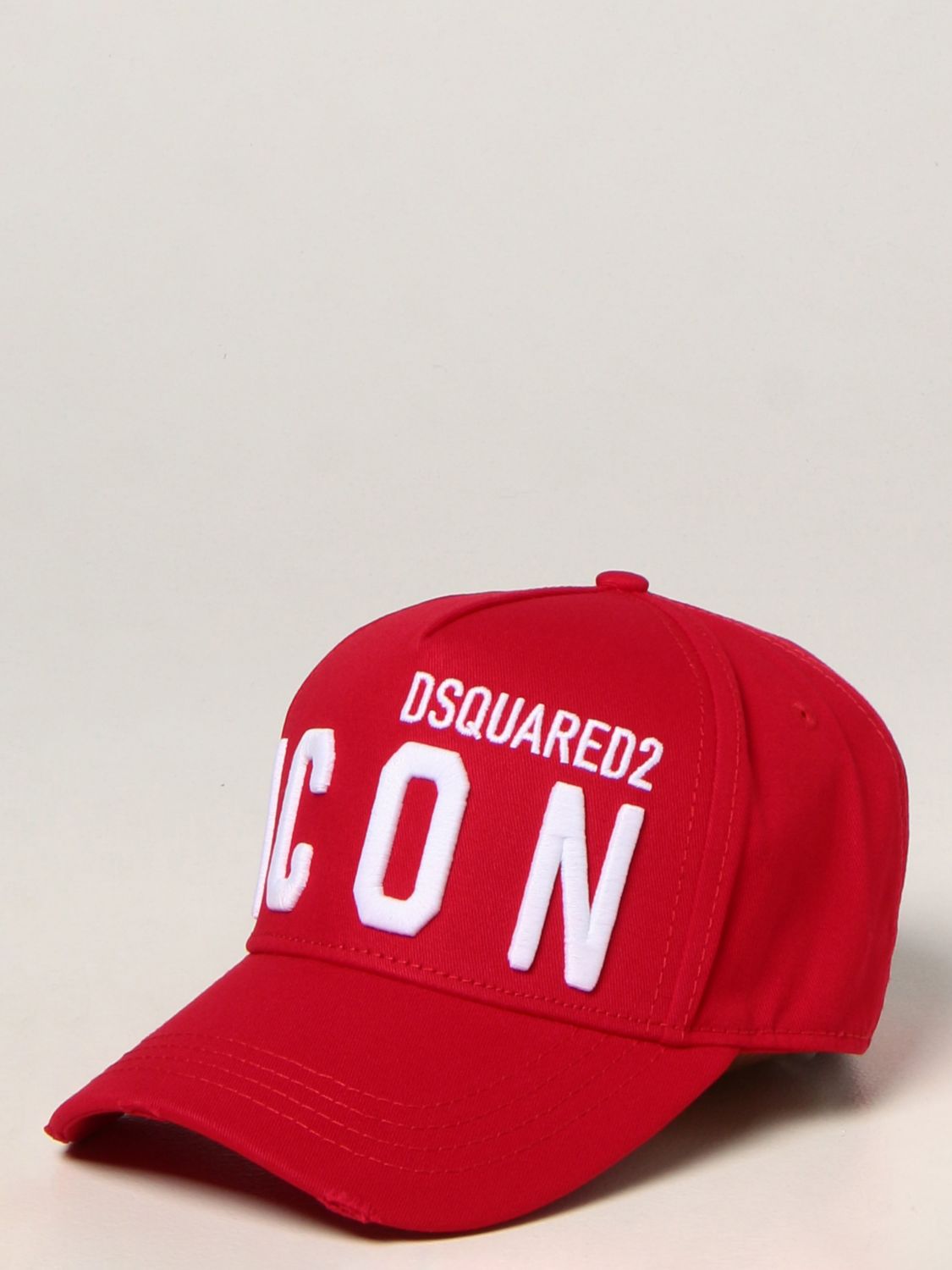 Cappello Dsquared2: Cappello da baseball Dsquared2 in cotone rosso 1