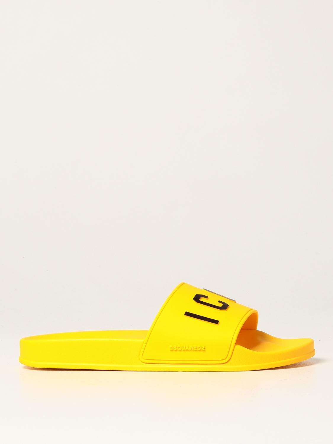 yellow rubber sandals