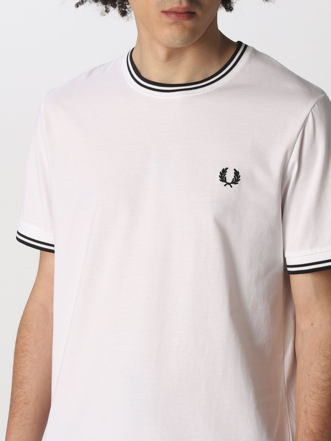 T-shirt Fred Perry: T-shirt Fred Perry in cotone bianco 3