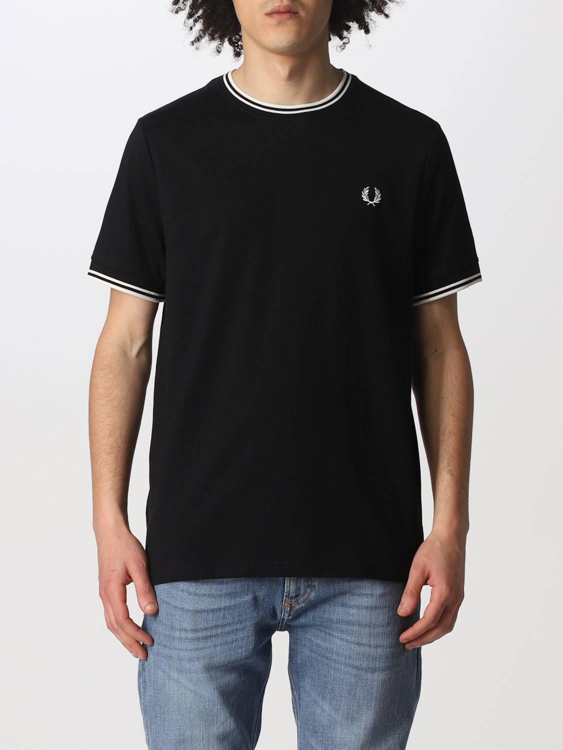 T-shirt Fred Perry: T-shirt Fred Perry in cotone nero 1