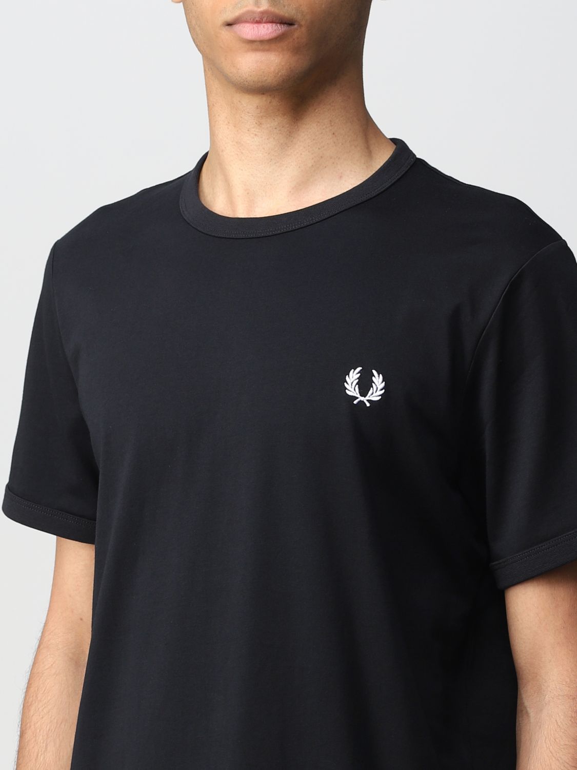 T-shirt Fred Perry: T-shirt Fred Perry in cotone nero 3