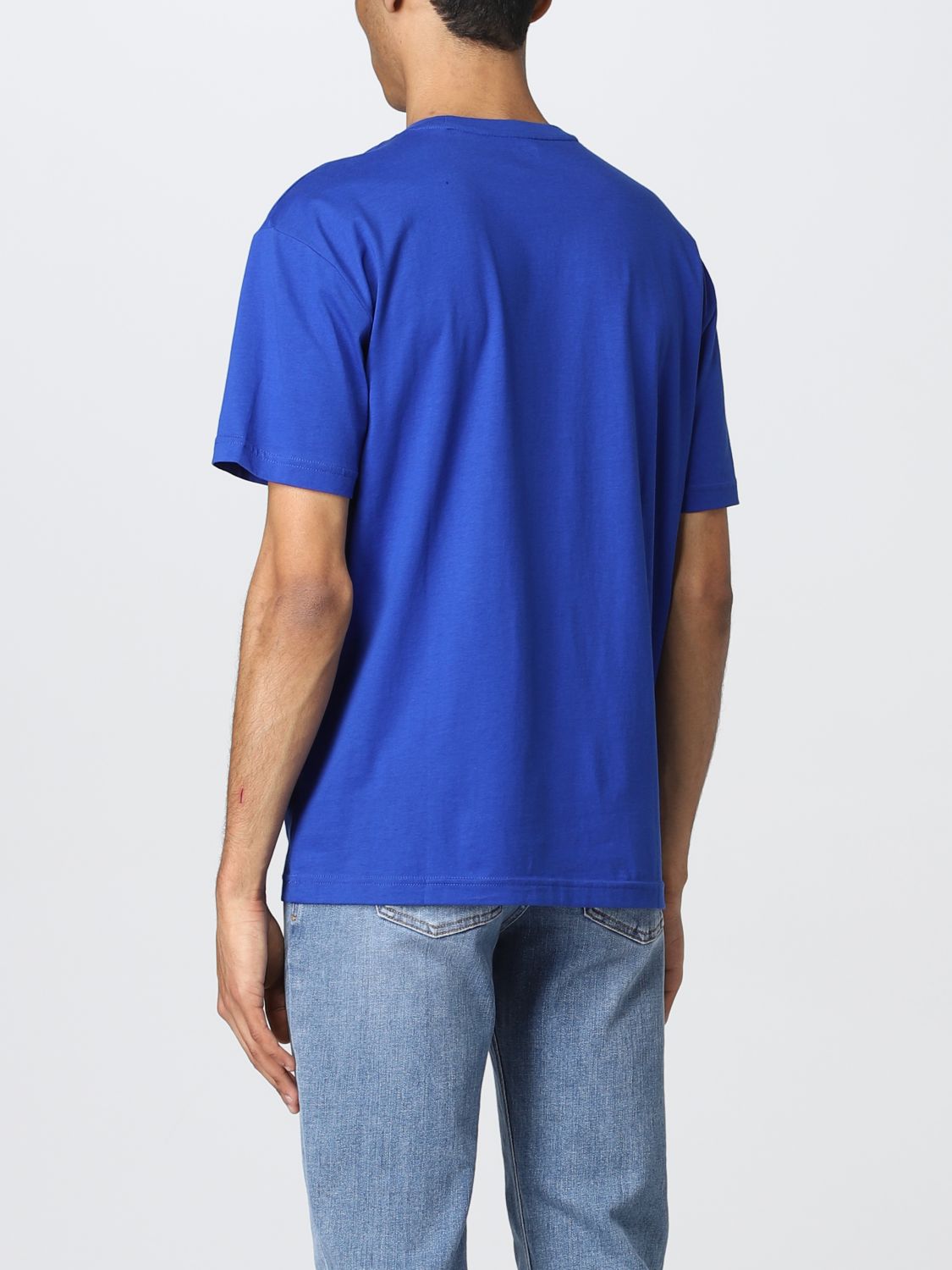 EA7: T-shirt with logo - Royal Blue | Ea7 t-shirt 3LPT04PJ02Z online on ...