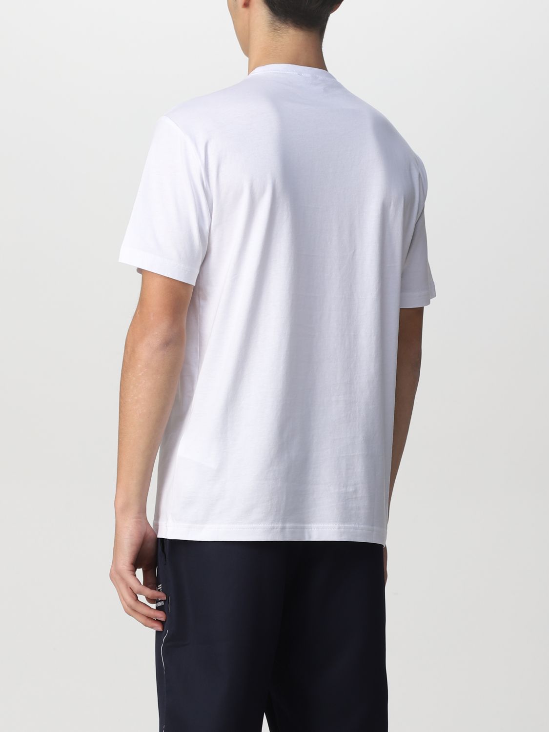EA7: Basic t-shirt with logo - White | Ea7 t-shirt 3LPT28PJ02Z online ...