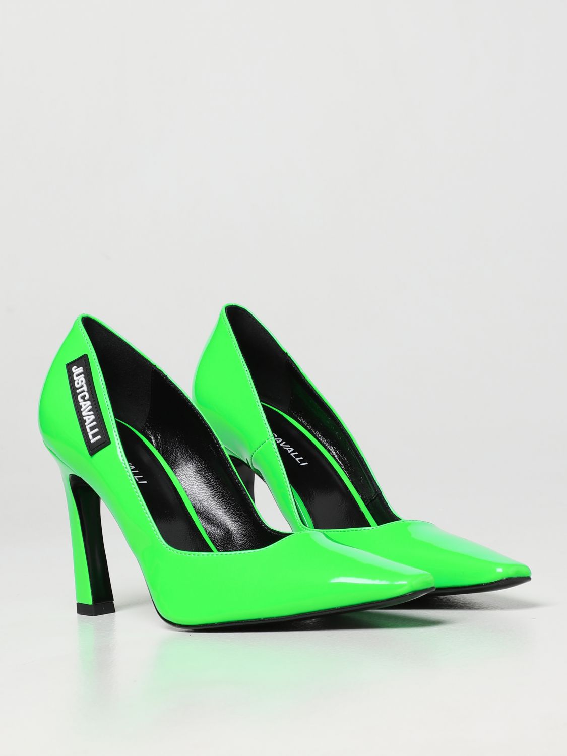 Court shoes Just Cavalli: Just Cavalli patent leather court shoes green 2