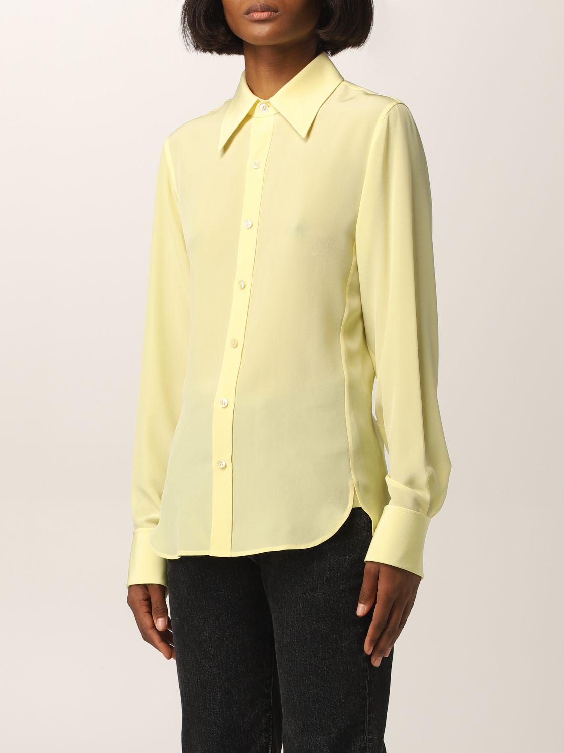 Camisa Saint Laurent: Camisa mujer Saint Laurent amarillo 4