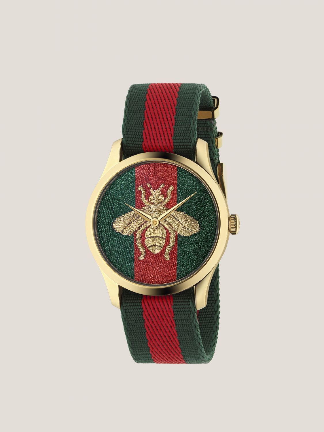 Orologio Gucci: Orologio Gucci G timeless con ape e cinturino Web verde 1