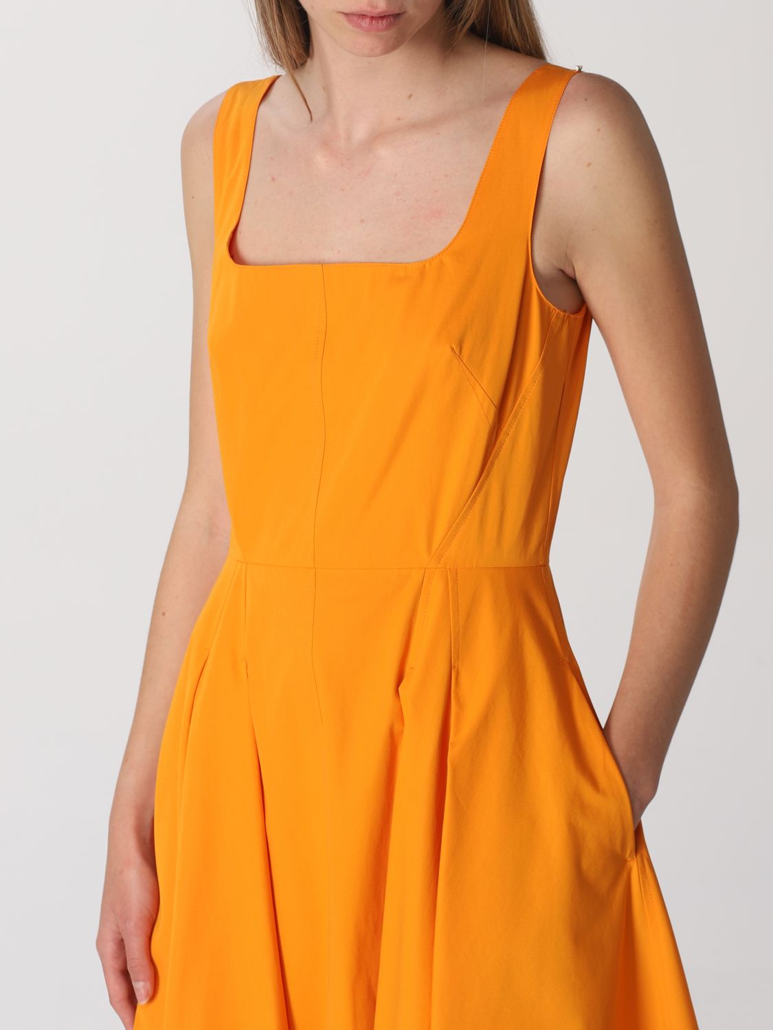 Dress Sportmax: Faida Sportmax cotton dress orange 4
