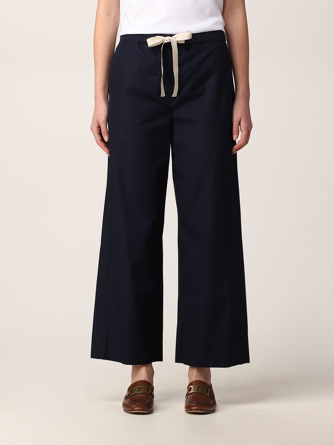 'S MAX MARA: Bronzo S Max Mara pants in cotton - Blue | 'S Max Mara ...