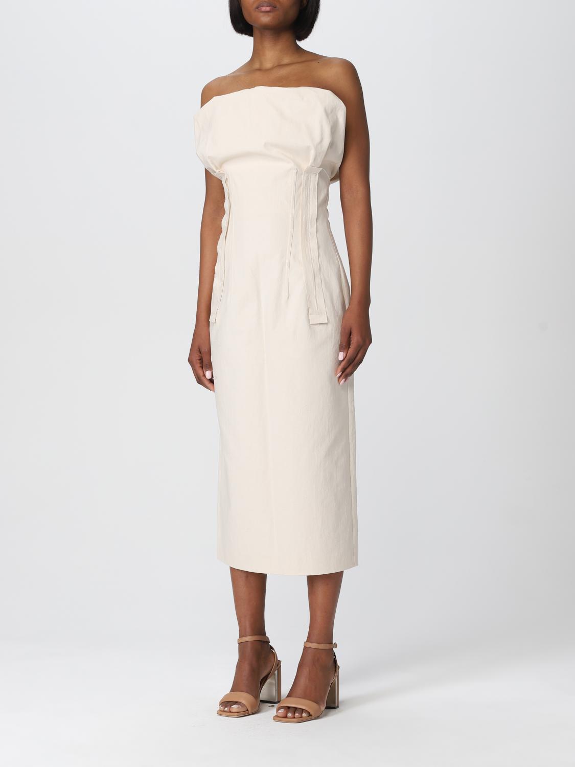 SPORTMAX: Aguzzo midi dress in canvas 