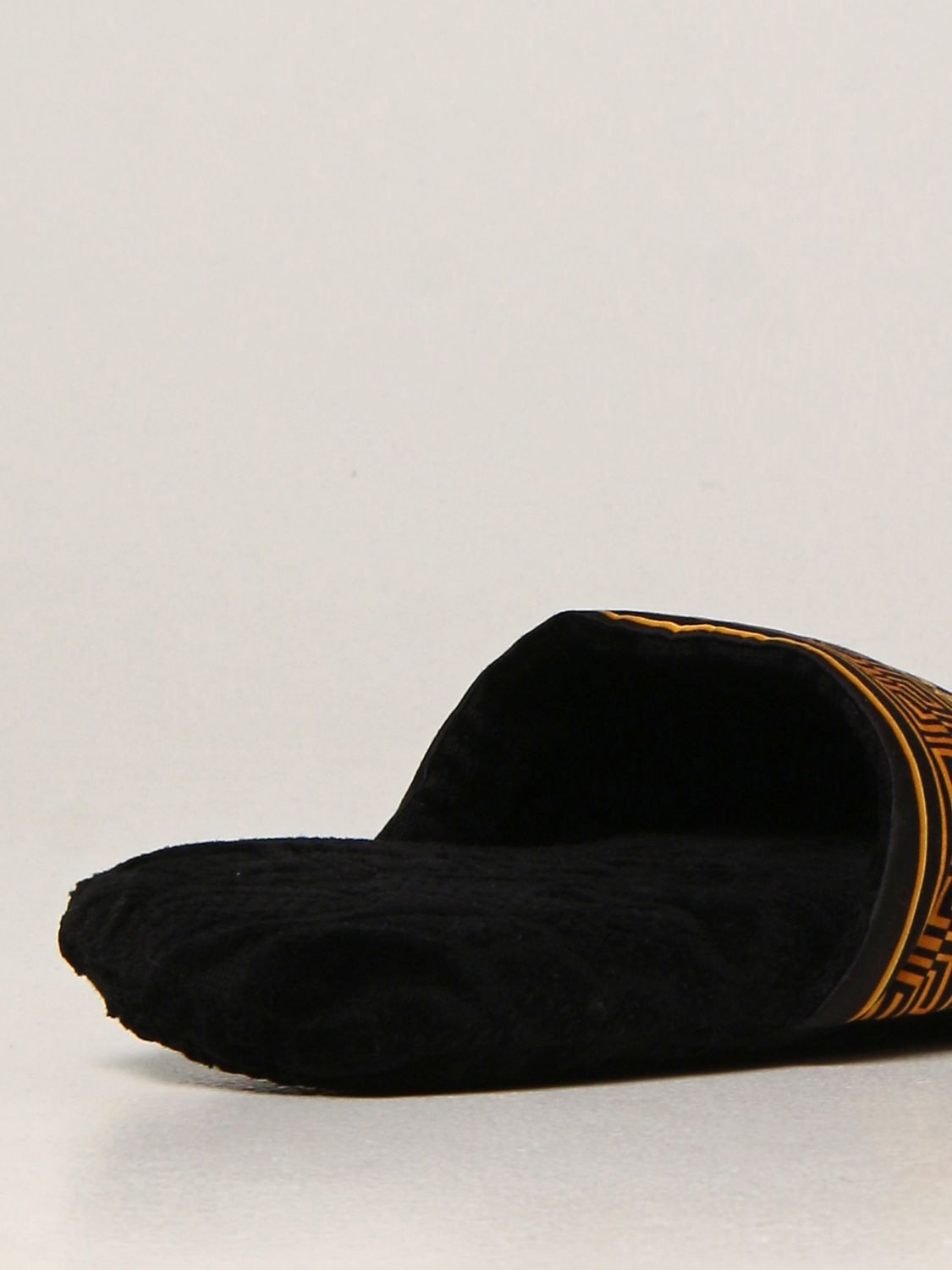 Flat shoes Versace Home: Versace Home slippers with Medusa and Greca print black 3