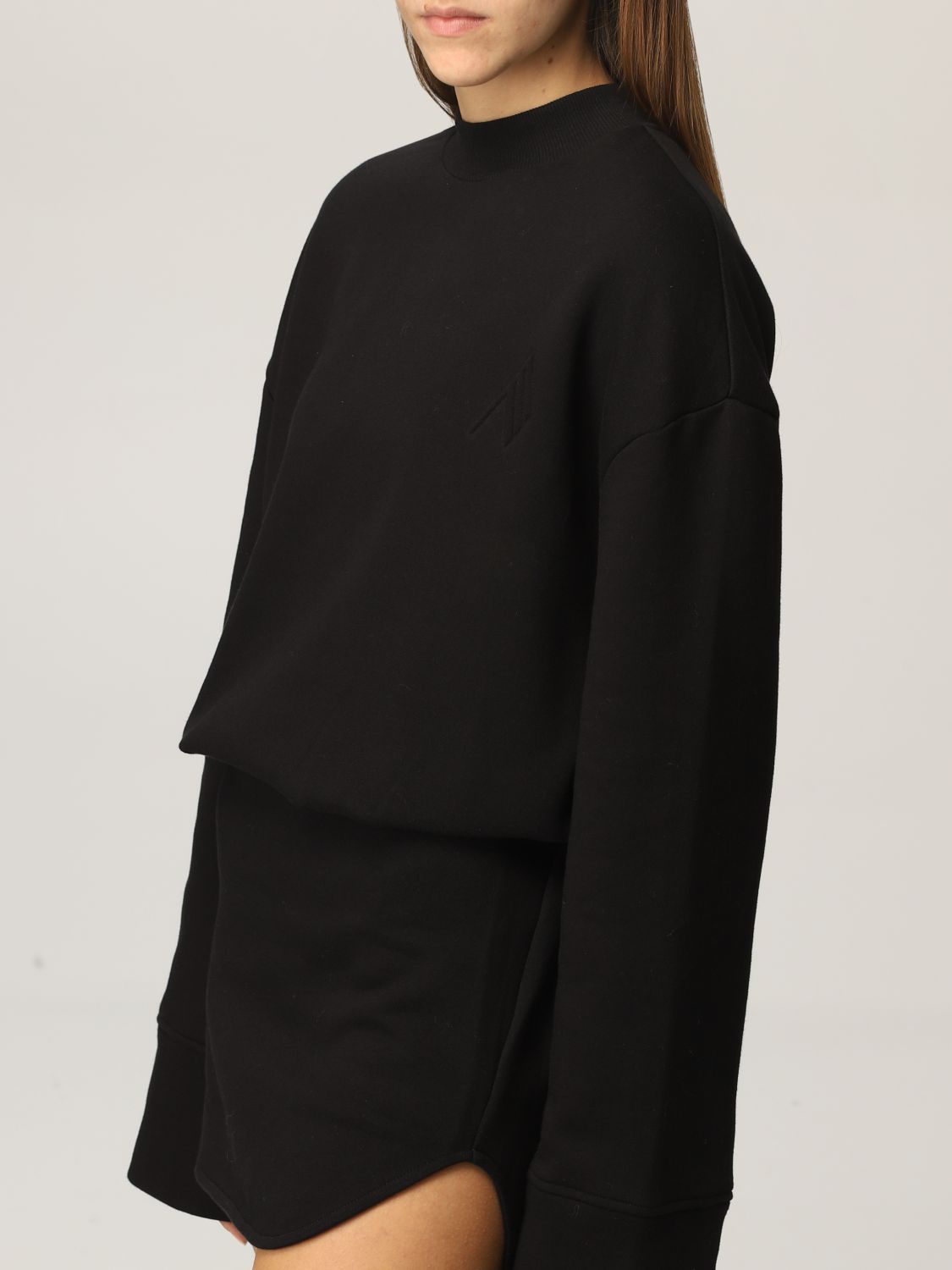 Dress The Attico: The Attico Irene cotton mini dress black 4